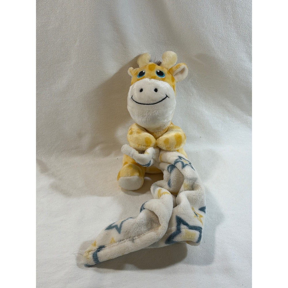 Little Beginnings Yellow Giraffe Baby Security Blanket Star Lovey Plush Toy